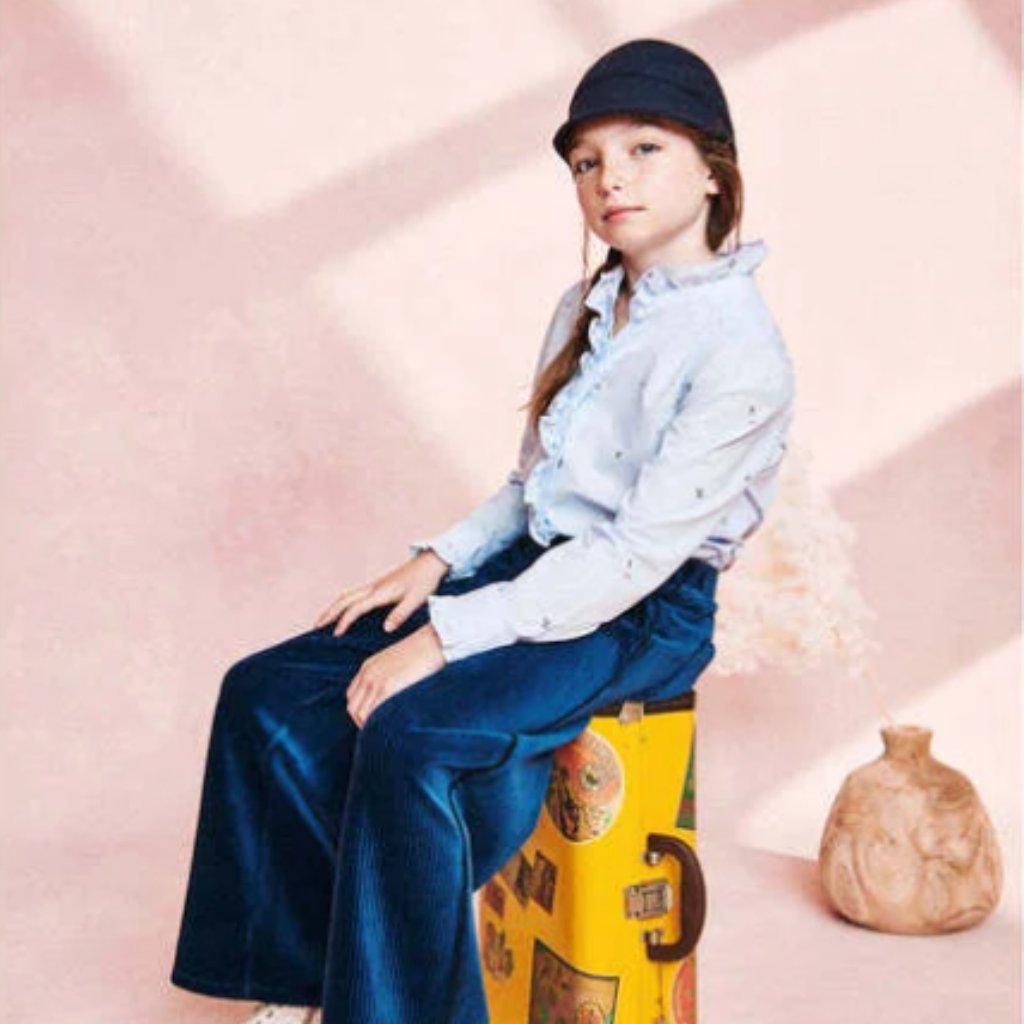 The Sunday Collective Organic Wildflower Ruffled Shirt 8 Yrs